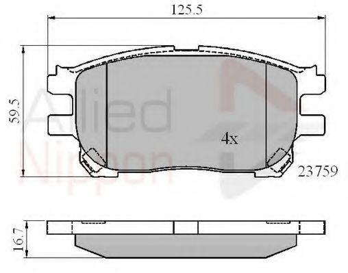 set placute frana,frana disc