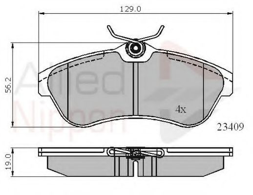 set placute frana,frana disc