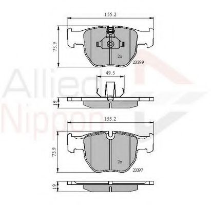 set placute frana,frana disc