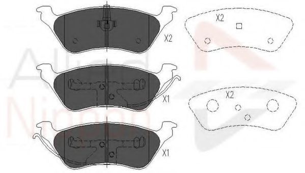 set placute frana,frana disc