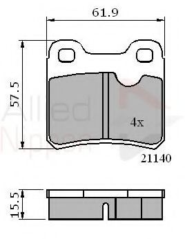 set placute frana,frana disc