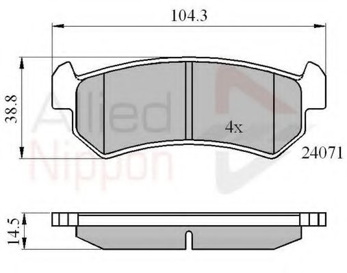 set placute frana,frana disc