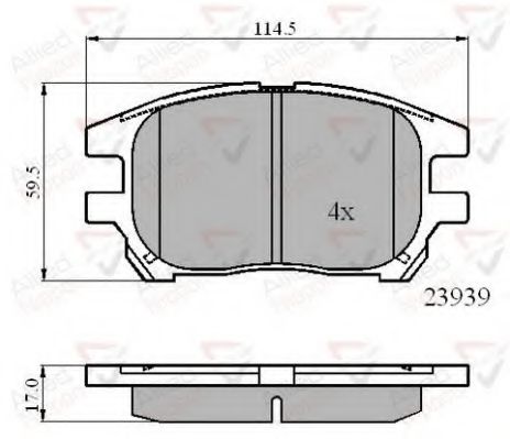 set placute frana,frana disc