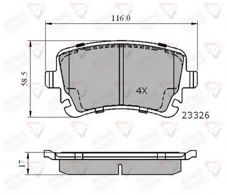 set placute frana,frana disc