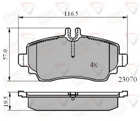 set placute frana,frana disc