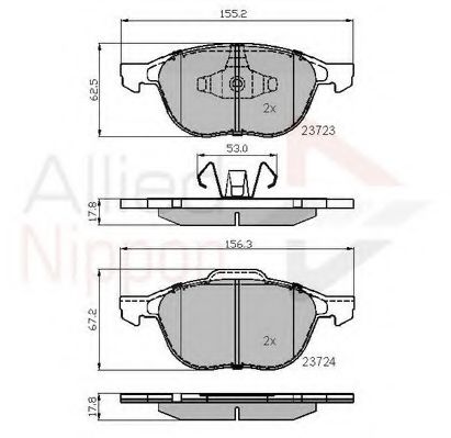 set placute frana,frana disc