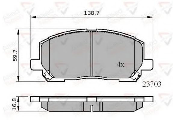 set placute frana,frana disc