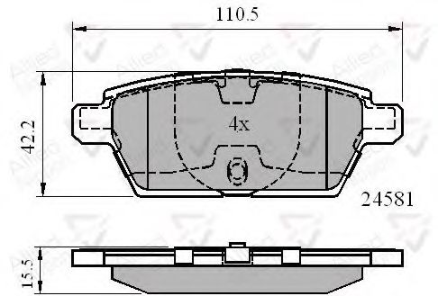 set placute frana,frana disc