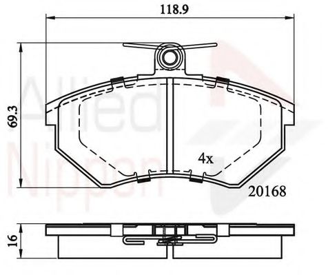 set placute frana,frana disc