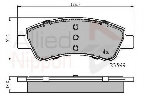 set placute frana,frana disc