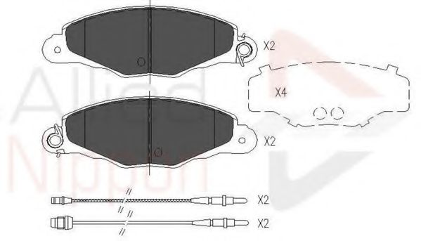 set placute frana,frana disc