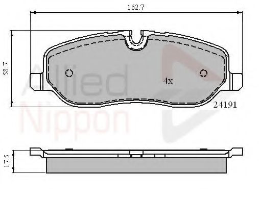 set placute frana,frana disc