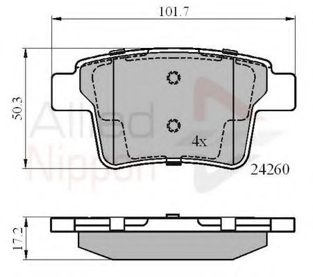 set placute frana,frana disc