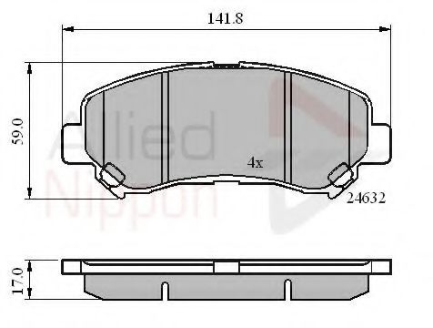 set placute frana,frana disc