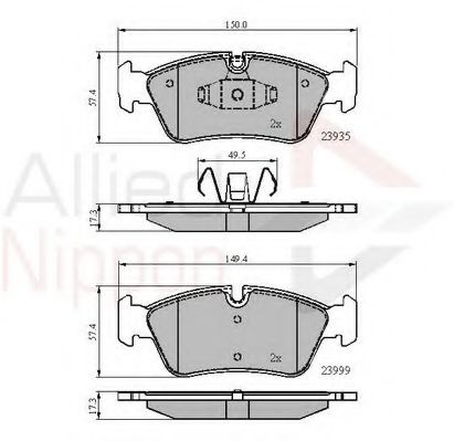 set placute frana,frana disc