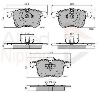 set placute frana,frana disc