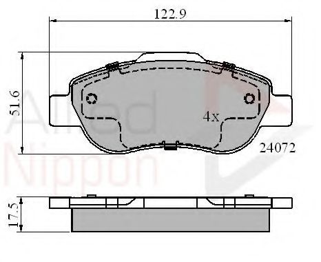 set placute frana,frana disc