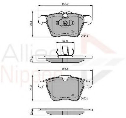 set placute frana,frana disc