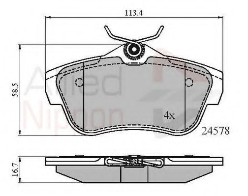 set placute frana,frana disc