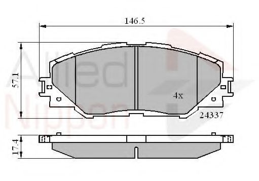 set placute frana,frana disc