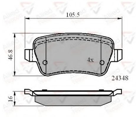 set placute frana,frana disc