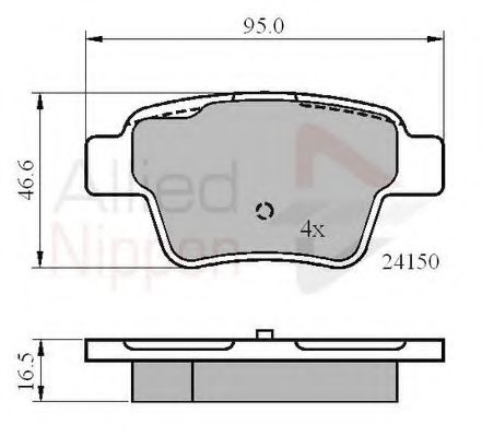 set placute frana,frana disc