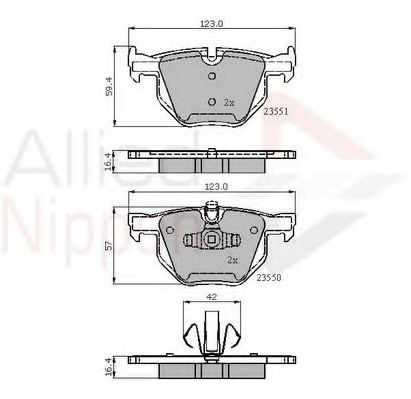 set placute frana,frana disc