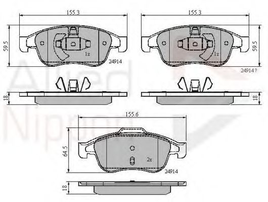 set placute frana,frana disc