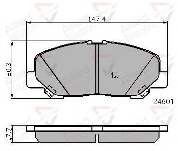 set placute frana,frana disc