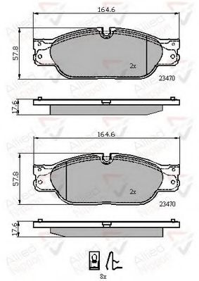 set placute frana,frana disc