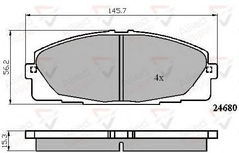 set placute frana,frana disc