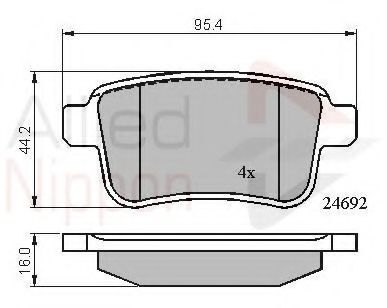 set placute frana,frana disc