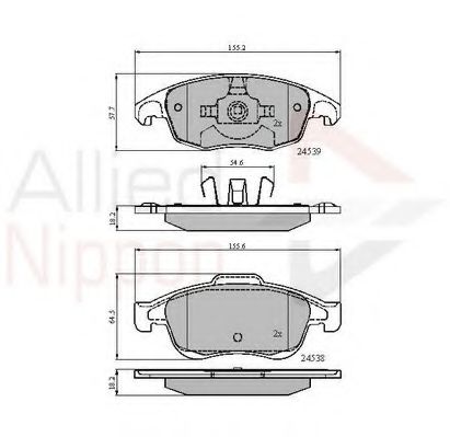 set placute frana,frana disc