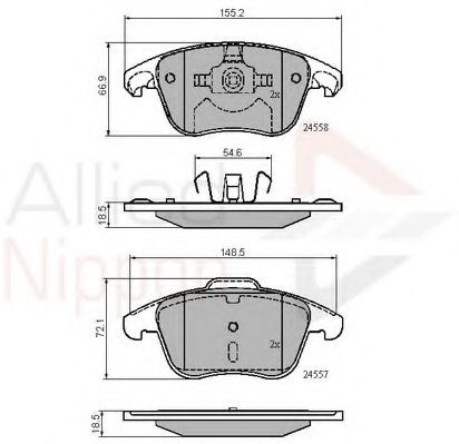 set placute frana,frana disc