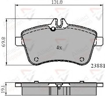 set placute frana,frana disc