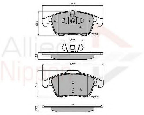 set placute frana,frana disc