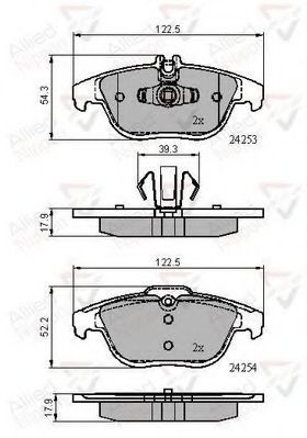 set placute frana,frana disc