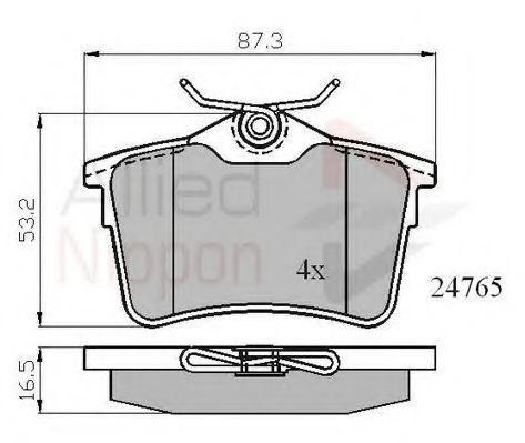 set placute frana,frana disc