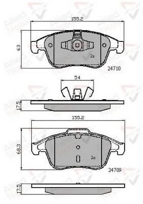 set placute frana,frana disc