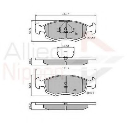 set placute frana,frana disc