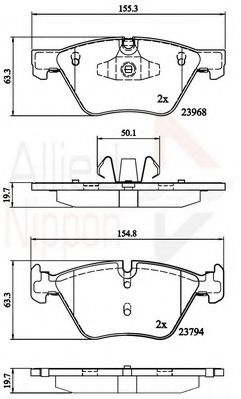 set placute frana,frana disc