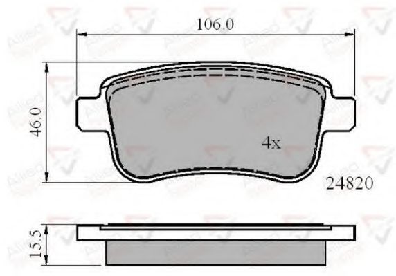 set placute frana,frana disc