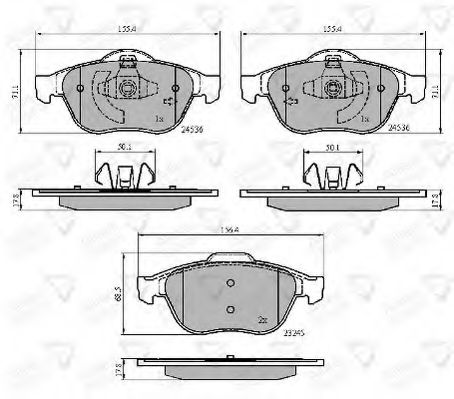 set placute frana,frana disc