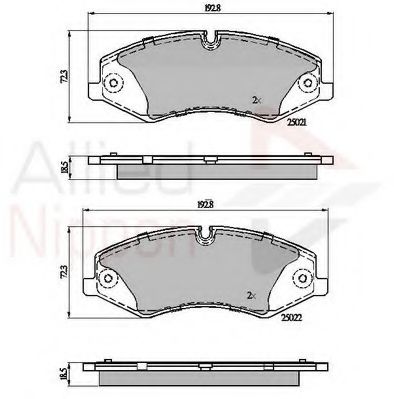 set placute frana,frana disc