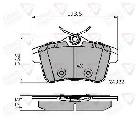 set placute frana,frana disc