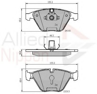 set placute frana,frana disc