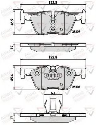 set placute frana,frana disc