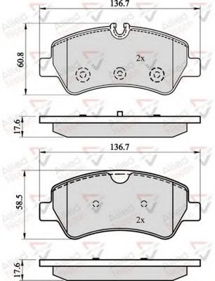 set placute frana,frana disc