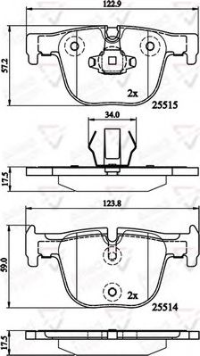 set placute frana,frana disc