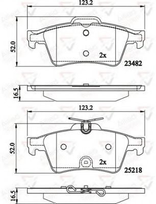 set placute frana,frana disc